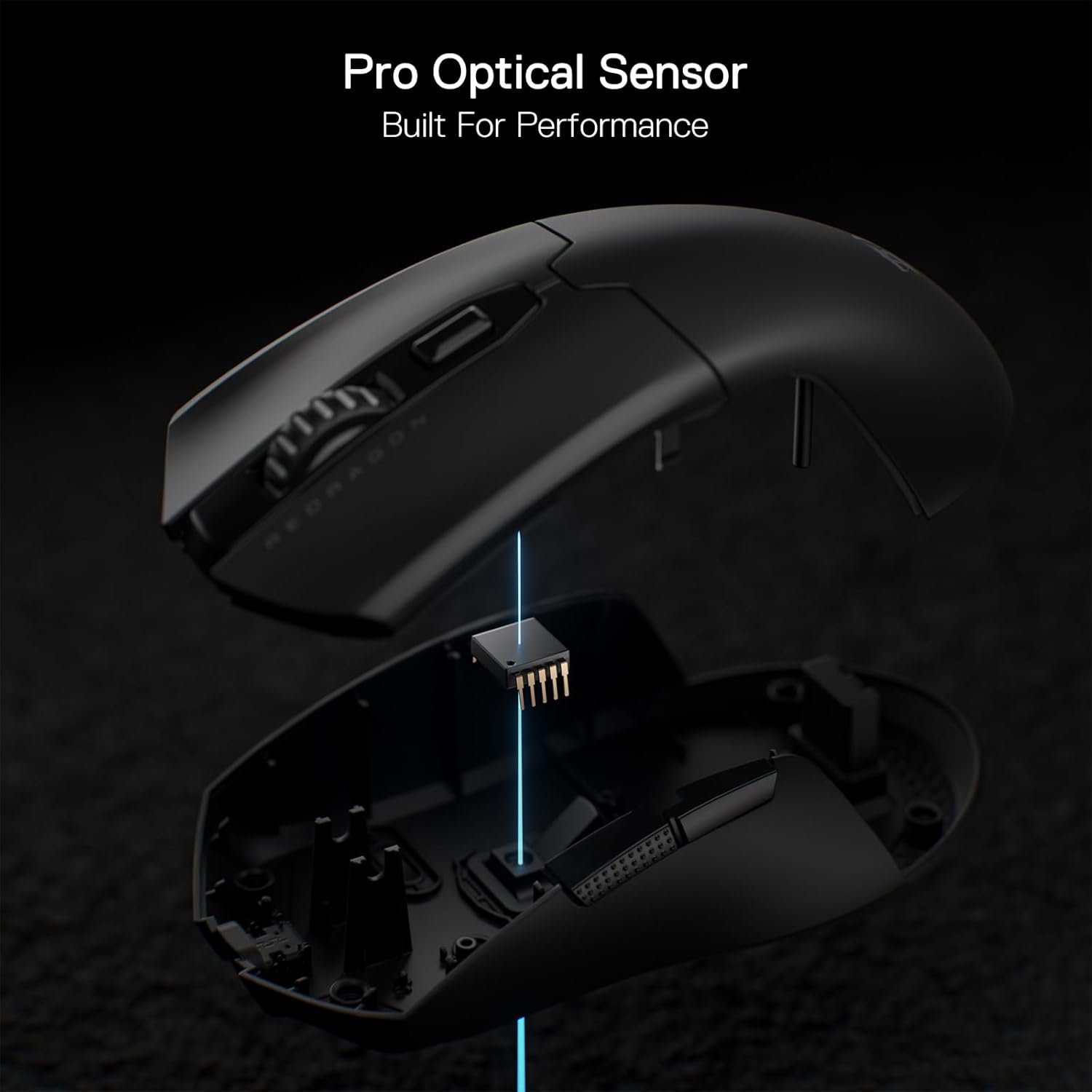 Redragon M995 Wired Gaming Mouse, 26000 DPI, 6 Programmable Buttons, RGB Backlit, Black — optimized by Redragon Store.