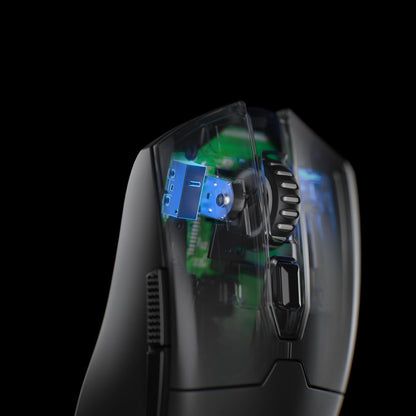 Redragon M995 Wired Gaming Mouse, 26000 DPI, 6 Programmable Buttons, RGB Backlit, Black – internal PCB reveal