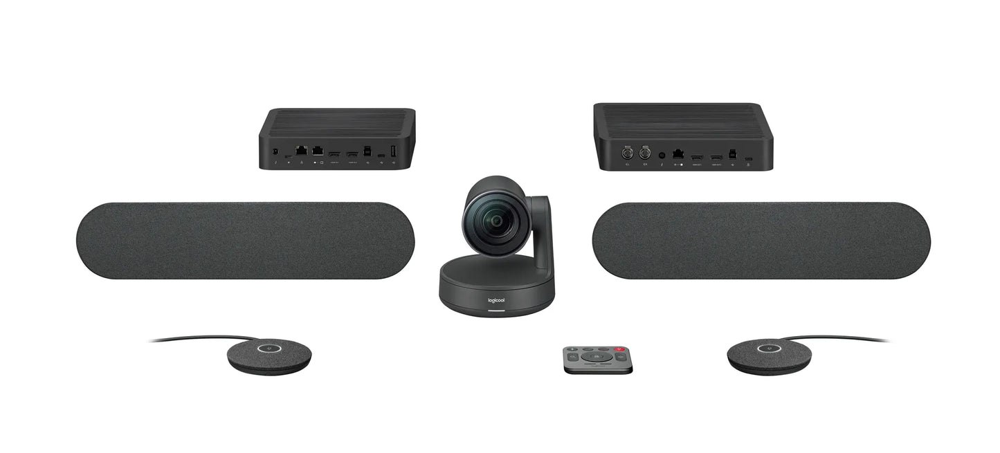 Logitech Rally Plus – UHD 4K PTZ Conference Camera System with Dual Speakers & Mic Pods | 960-001242