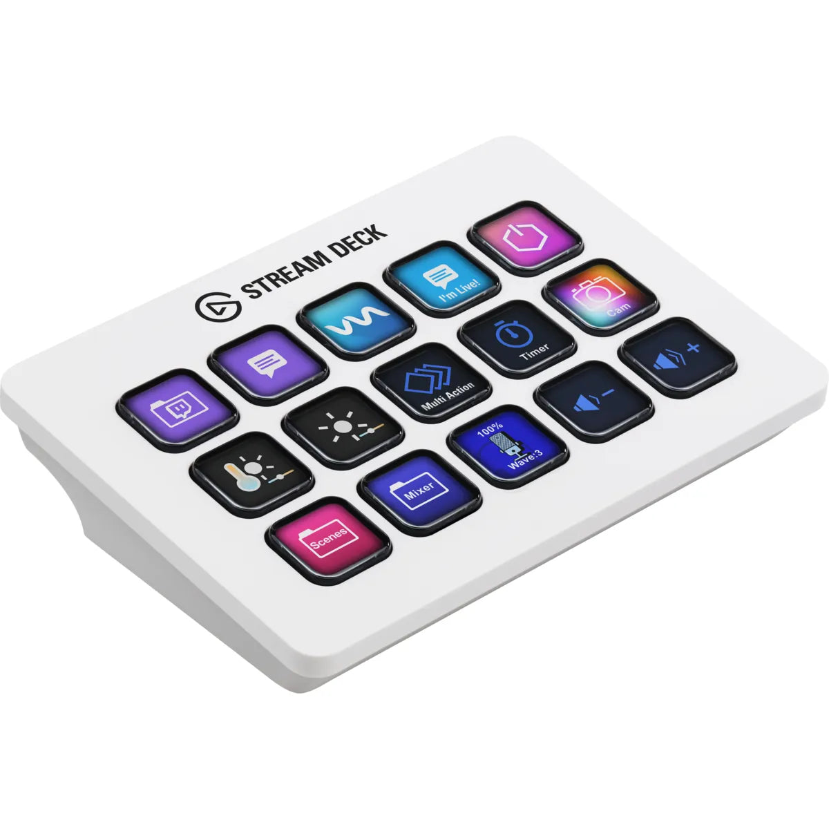 Elgato Stream Deck MK.2 - Tactile Control Interface; 15 Customizable LCD Keys - White