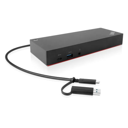 LENOVO ThinkPad Hybrid USB-C with USB-A Dock|Support for 2xMonitors|2xDP|2xHDMI|1xUSB-C|3xUSB 3.1|2xUSB 2.0|RJ45|AudioComboPort