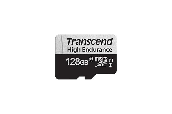 Transcend 350V 128GB High Endurance microSDXC UHS-I U1 Class 10 Card + SD Adapter