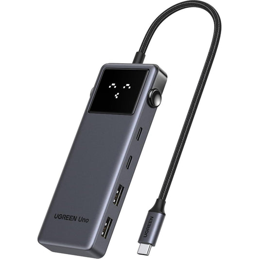 UGreen 6-in-1 Type-C Hub with 4K HDMI, 100W PD and 10Gbps USB Ports – Grey