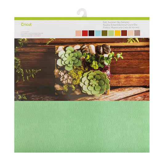 2003829 - Cricut Felt 10 Sheet Sampler 30x30cm (Summer Sky)