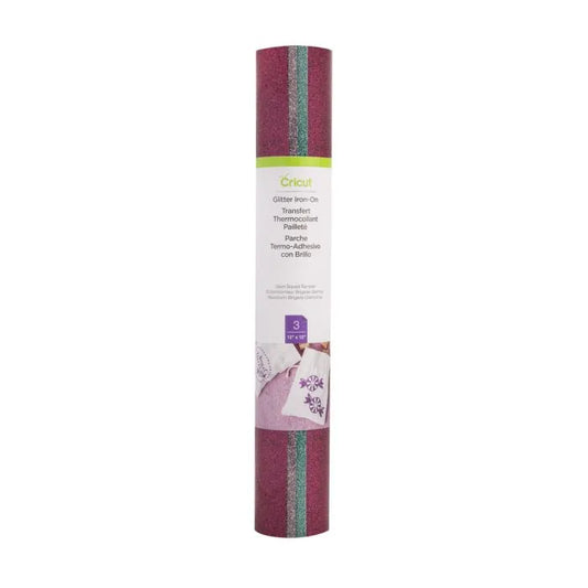 2004501 - Cricut Glitter Iron On Sampler Glam Squad 30x30cm 3 Sheet