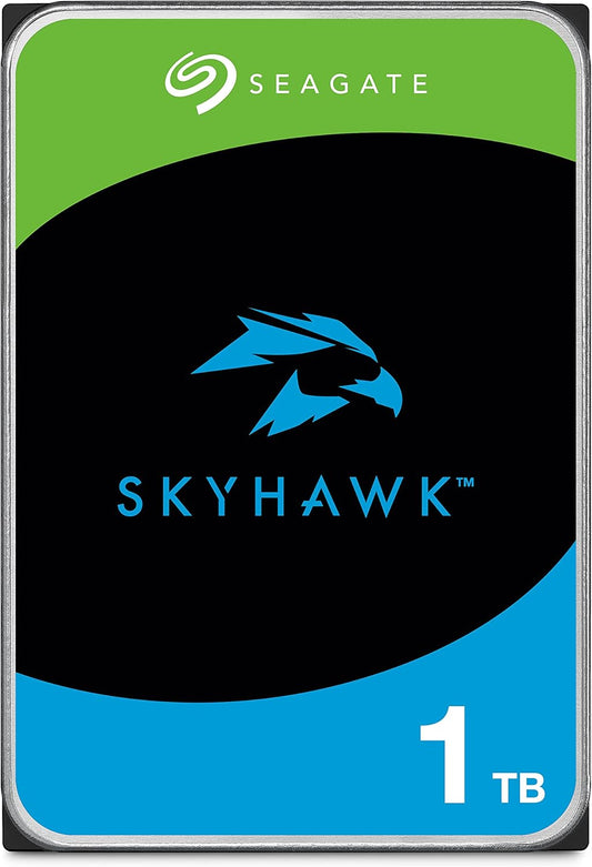Seagate SkyHawk 1TB Surveillance Hard Drive – ST1000VX013, 5400RPM, 3.5" SATA, Reliable 24×7 Use