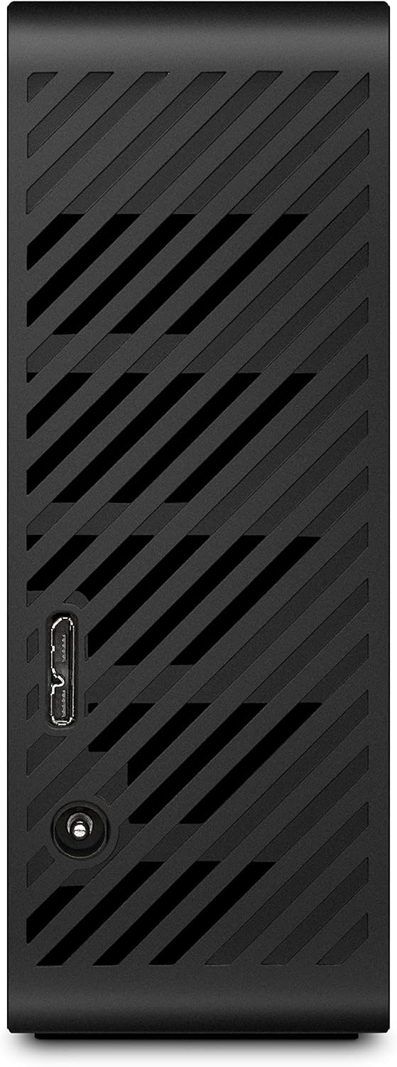 Seagate Expansion Desktop 20TB – 3.5" USB 3.0 External Hard Drive   Data Rescue (STKP20000400) black vented enclosure with USB and DC jack