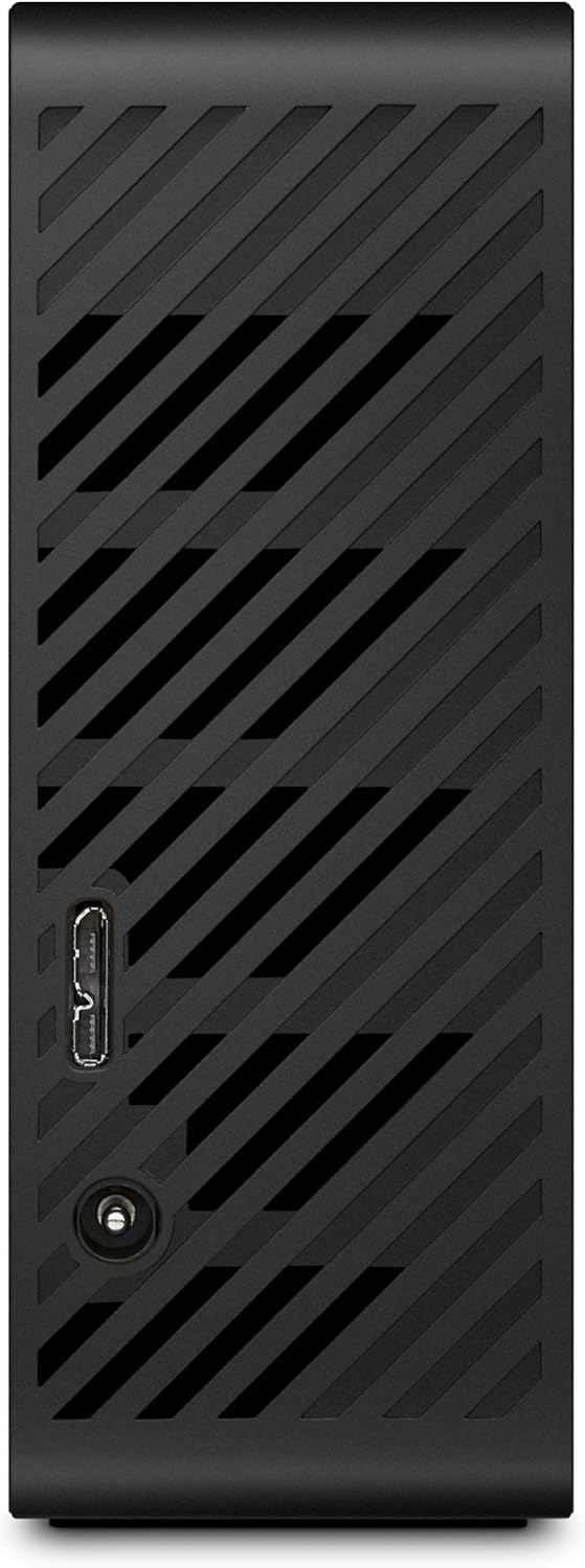 Seagate Expansion 22TB External Hard Drive – USB 3.0, Desktop HDD with Rescue Services, STKP22000400 rear USB/power ports