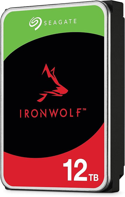 Seagate IronWolf 12TB NAS Hard Drive – 3.5" SATA 6Gb/s, 7200RPM, CMR, 256MB Cache, RAID-Ready