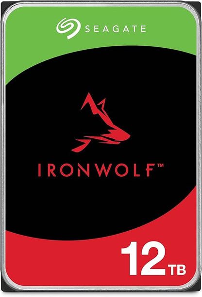 Seagate IronWolf 12TB NAS Hard Drive – 3.5" SATA 6Gb/s, 7200RPM, CMR, 256MB Cache, RAID-Ready | Seagate