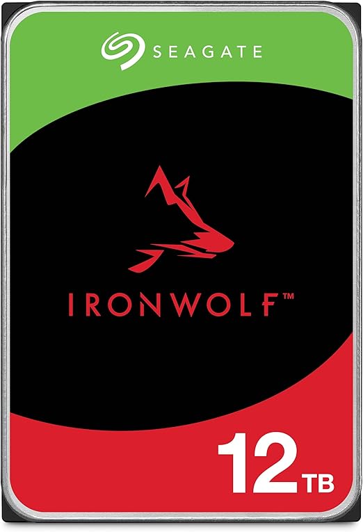 Seagate IronWolf 12TB NAS Hard Drive – 3.5" SATA 6Gb/s, 7200RPM, CMR, 256MB Cache, RAID-Ready | Seagate