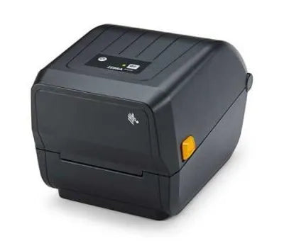 Direct Thermal Printer ZD230 by Zebra, featuring Standard EZPL, 203 dpi, USB, Ethernet, and EU/UK power cords.