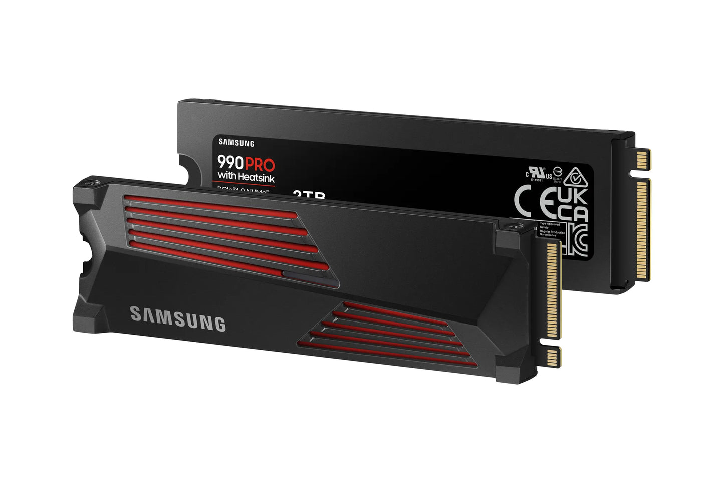 SAMSUNG MZ-V9P2T0CW 990 PRO 2 TB NVMe SSD W/Heatsink - Read Speed up to 7450 MB/s; Write Speed to up 6900 MB/s; Random Read up t