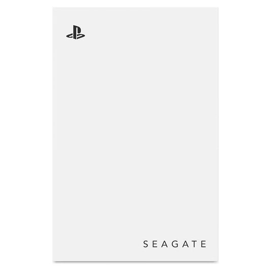 Seagate Game Drive for PS4/PS5 – 2 TB Portable External HDD, White with Blue LED, perfect for expanding your gaming library.