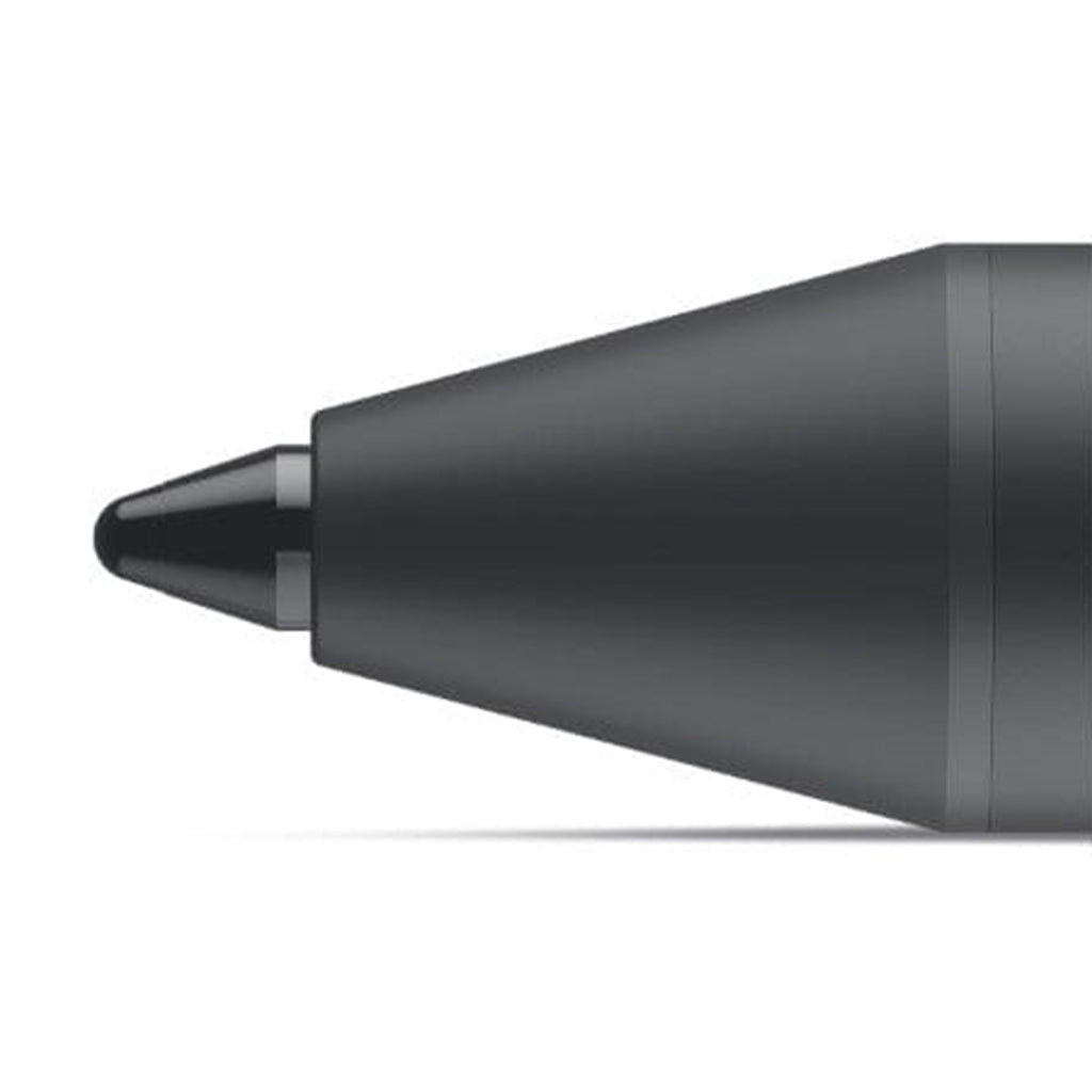 Side view showing the pen's slim, cylindrical design.


