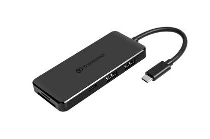 TRANSCEND TS-HUB5C USB Type C Hub 2 x USB 3.1 Gen 2 Type A; 1 x USB Type C port; 1 x USB Type C PD port and SD & MicroSD Reader