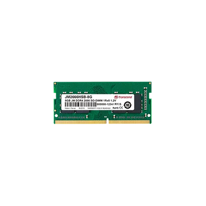 TRANSCEND JET MEMORY 8GB DDR4 2666MHZ SO-DIMM 1RX8 1GX8 CL19 1.2V