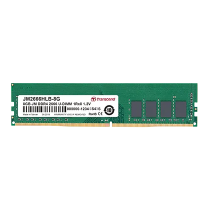TRANSCEND 8GB DDR4 2666MHS DESKTOP U-DIMM 1Rx8 1Gx8 CL19 1.2V