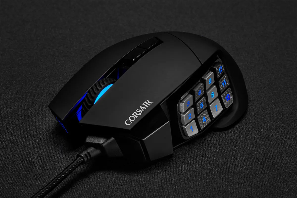 Corsair SCIMITAR ELITE RGB Optical MOBA/MMO Gaming Mouse; 18;000 DP; Black