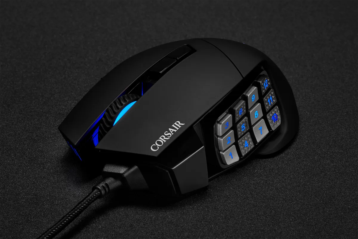 Corsair SCIMITAR ELITE RGB Optical MOBA/MMO Gaming Mouse; 18;000 DP; Black