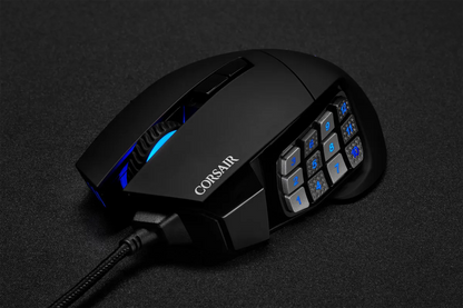 Corsair SCIMITAR ELITE RGB Optical MOBA/MMO Gaming Mouse; 18;000 DP; Black