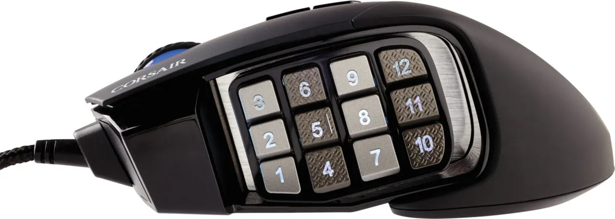 Corsair SCIMITAR ELITE RGB Optical MOBA/MMO Gaming Mouse; 18;000 DP; Black