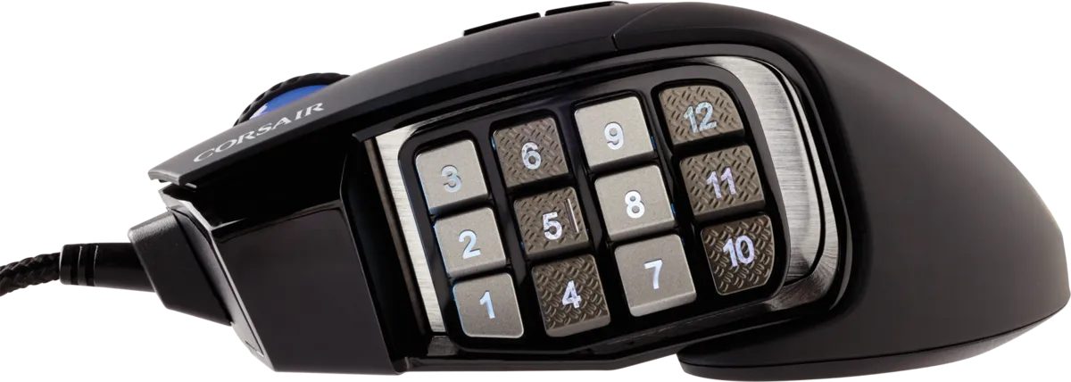 Corsair SCIMITAR ELITE RGB Optical MOBA/MMO Gaming Mouse; 18;000 DP; Black