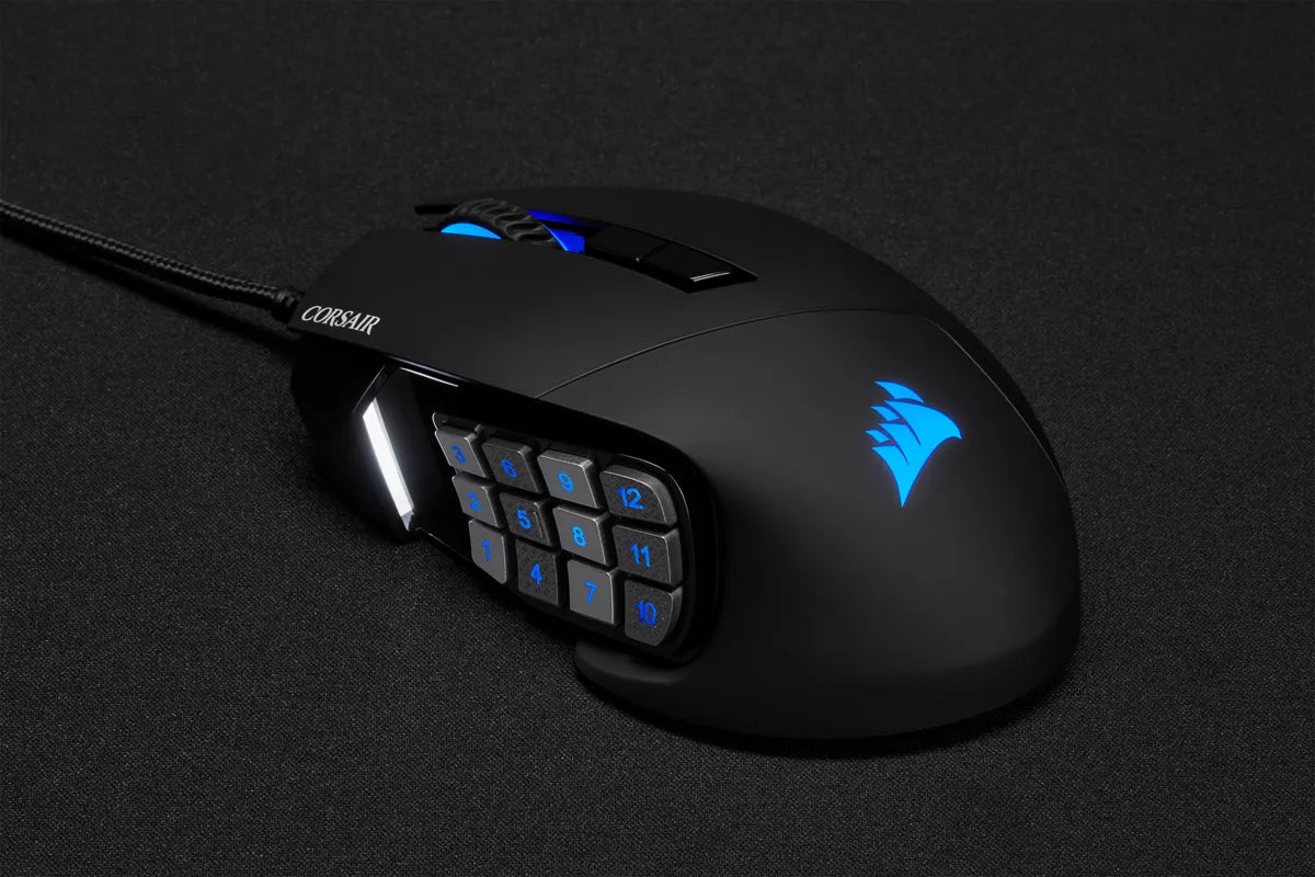 Corsair SCIMITAR ELITE RGB Optical MOBA/MMO Gaming Mouse; 18;000 DP; Black