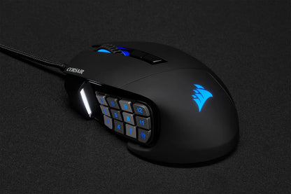 Corsair SCIMITAR ELITE RGB Optical MOBA/MMO Gaming Mouse; 18;000 DP; Black
