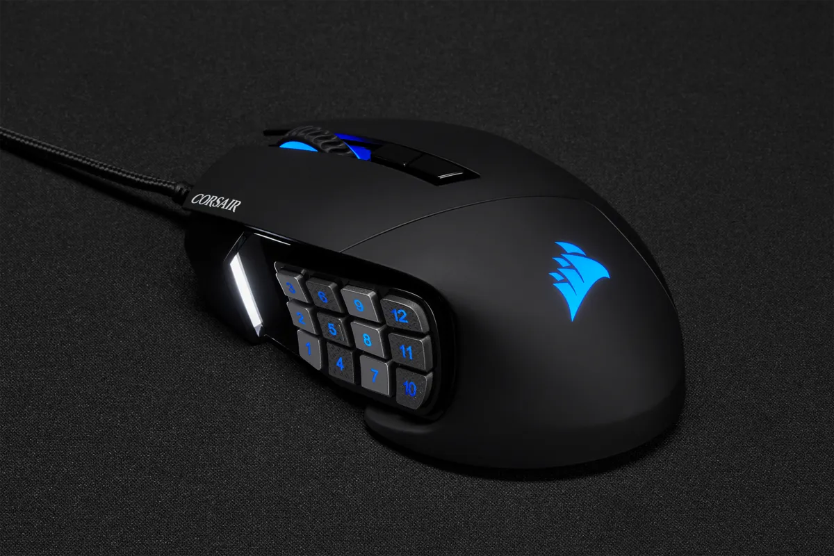 Corsair SCIMITAR ELITE RGB Optical MOBA/MMO Gaming Mouse; 18;000 DP; Black