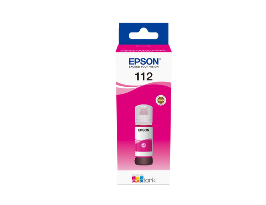 Epson 112 EcoTank Pigment Magenta ink bottle (70 ml). 6000 pages @ 5% coverage
