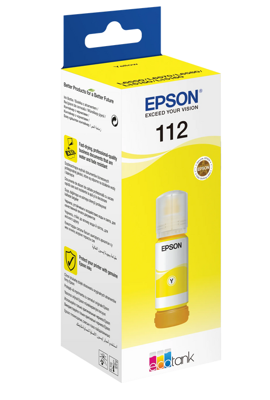 Epson 112 EcoTank Pigment Yellow ink bottle (70 ml) 6000 pages @ 5% coverage