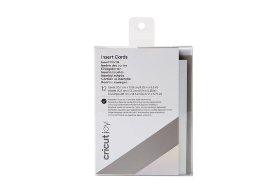 2008043 - Cricut Joy Insert Cards 12-pack (Grey/Holo) 10.2x13.3cm