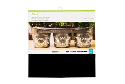 2004330 - Cricut Premium Vinyl Variety Removable 20 pack 30.5x30.5cm