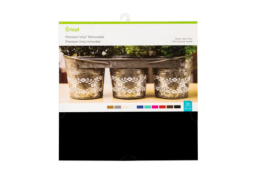 2004330 - Cricut Premium Vinyl Variety Removable 20 pack 30.5x30.5cm