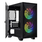 OCPC Mid-Tower Case - Stylish Black Steel and Tempered Glass Design, OCCASAATXBK - No PSU Included, perfect for gamers.