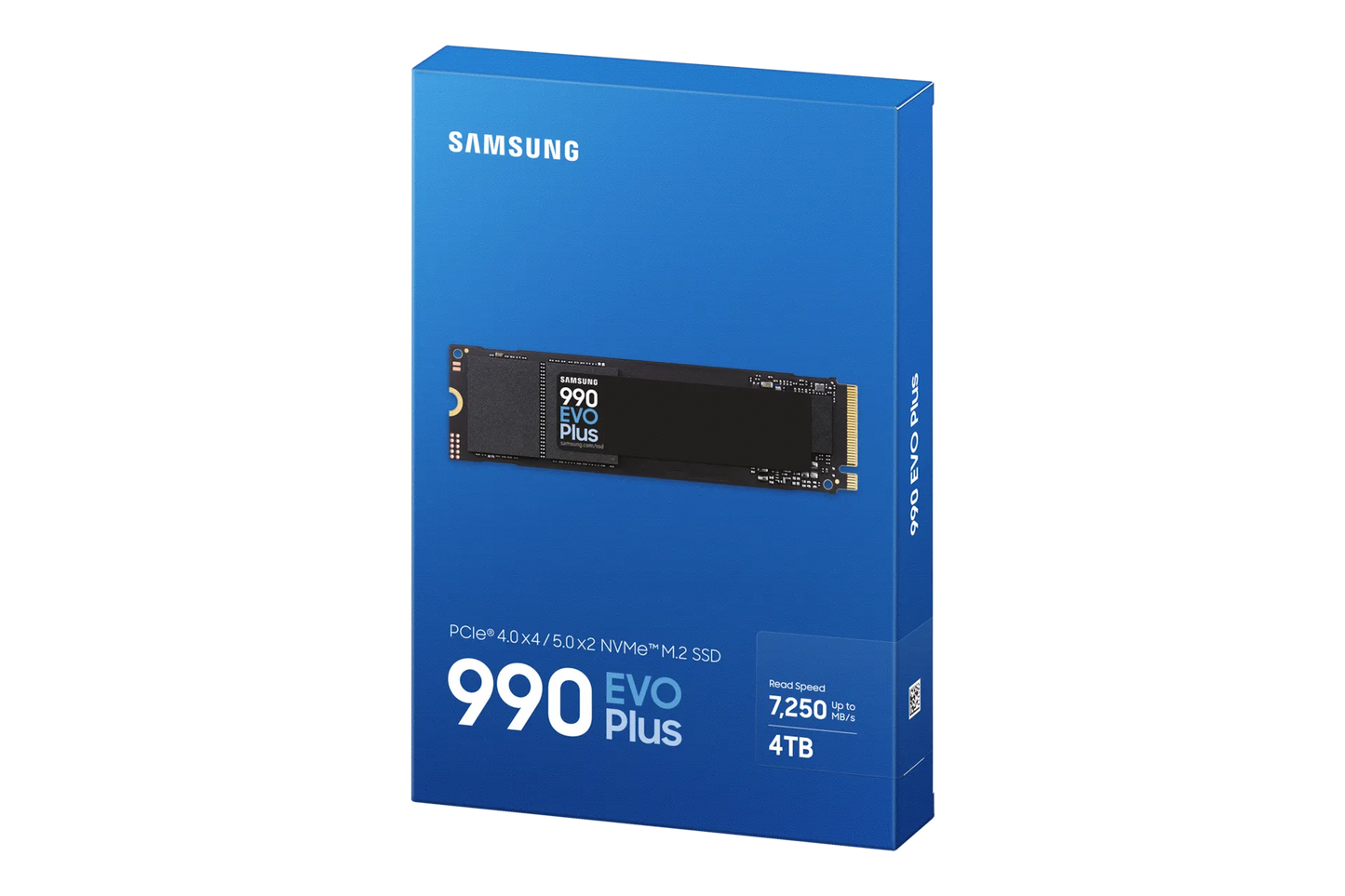 SAMSUNG MZ-V9S4T0BW 990 EVO Plus 4TB NVMe SSD - Read Speed up to 7250 MB/s; Write Speed to up 6300 MB/s; Random Read up to 1 050