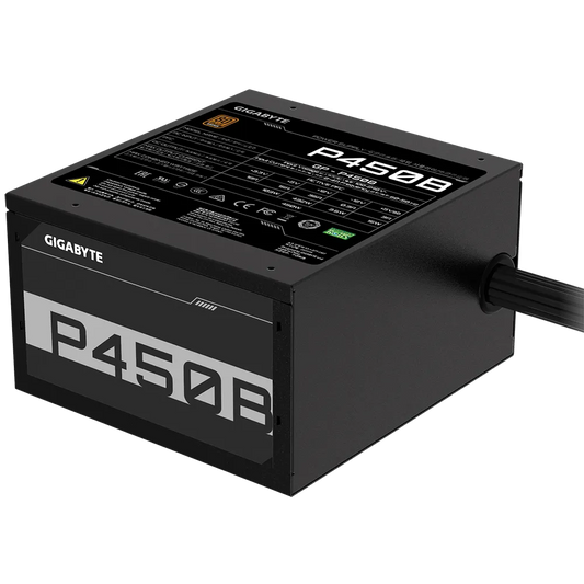Gigabyte PSU P450B Bronze Certified 450W - 3 Year Warranty; 24/20-pin x 1; CPU 4+4-pin x 1; PCI-E 6+2-pin x 2; SATA x 6; Peri x3