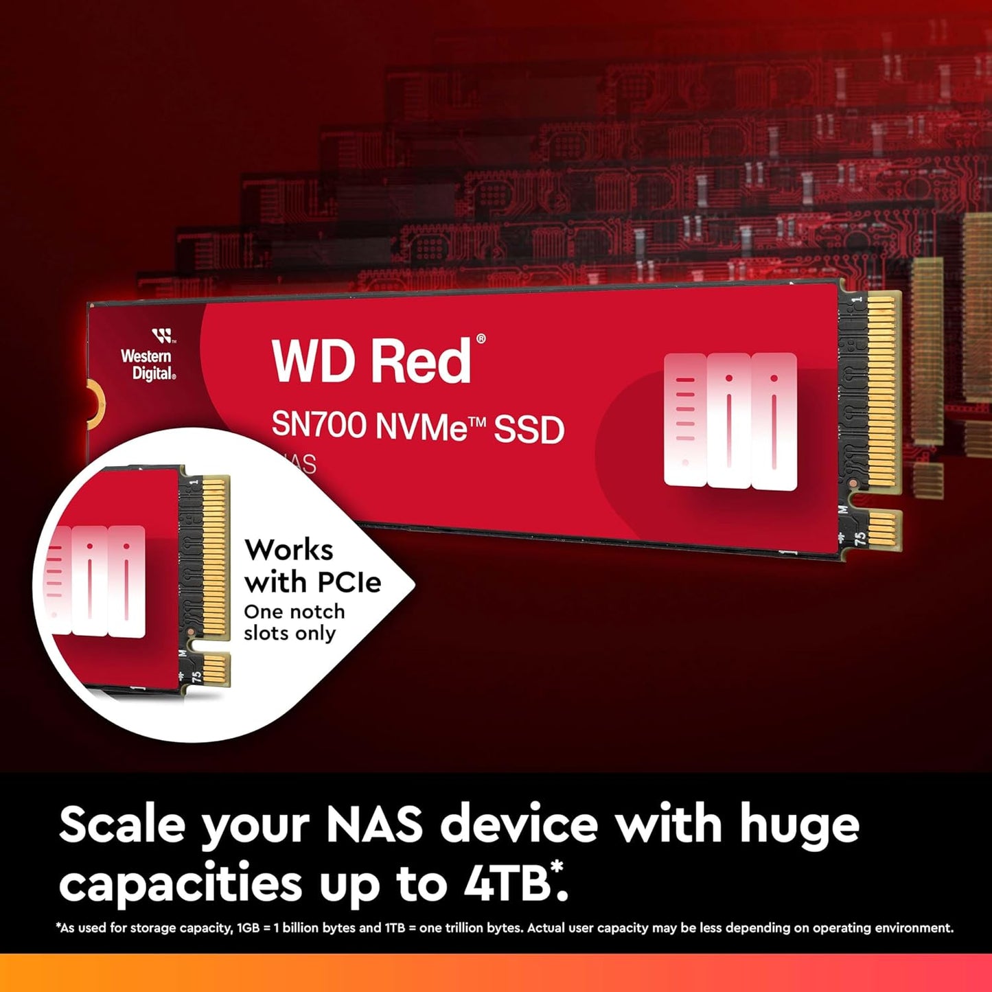 WD Red SN700 NVMe SSD 250GB – M.2 2280 PCIe Gen3 x4, 3D NAND, High-Endurance NAS Storage Drive by Western Digital