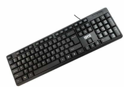 104-key TBYTE wired keyboard for office and home