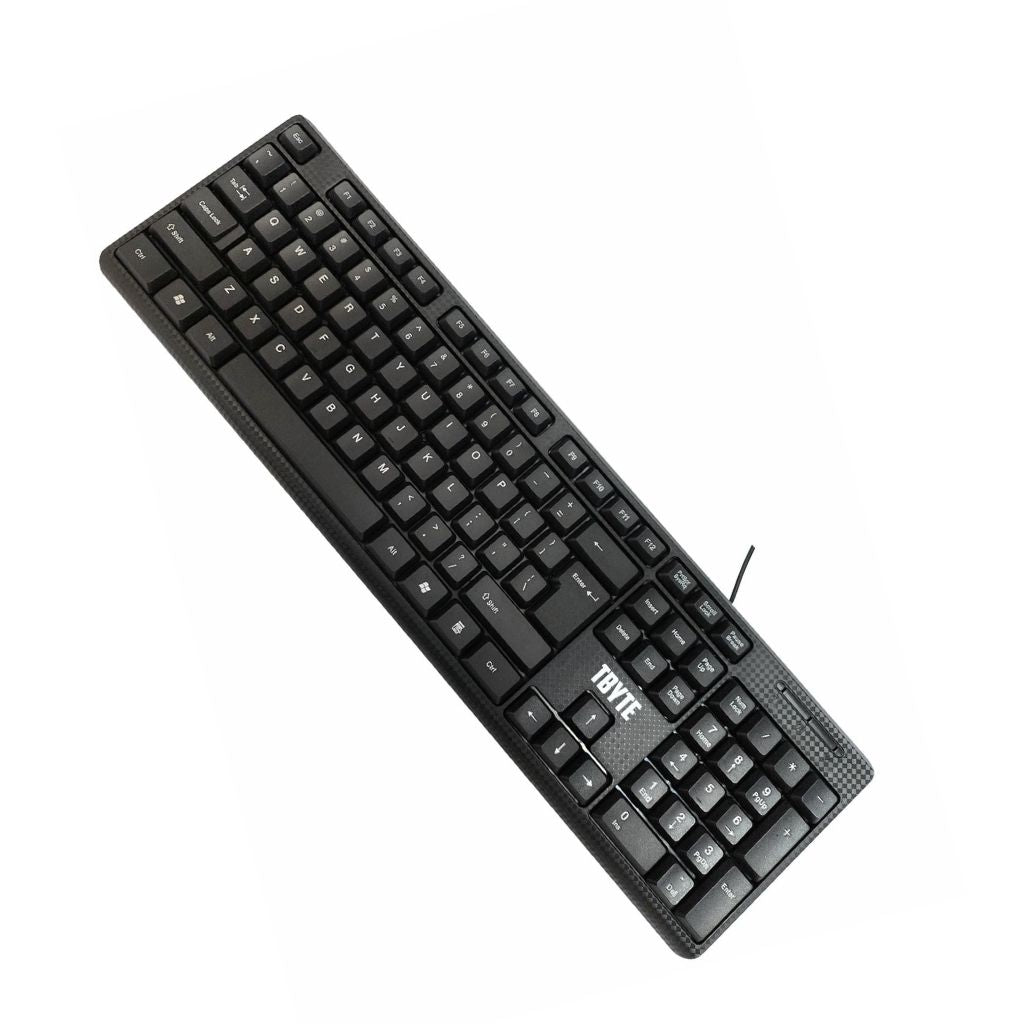 Side view of TBYTE 8187 membrane keyboard