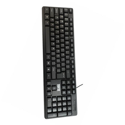 Close-up of keys on TBYTE USB keyboard 8187