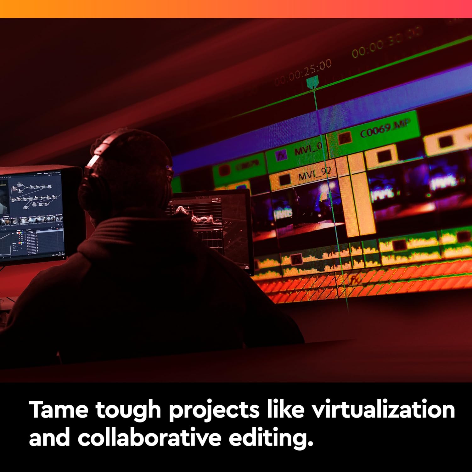 Editor workstation with multi screens—WD Red SN700 NVMe SSD 250GB – M.2 2280 PCIe Gen3 x4, 3D NAND, High-Endurance NAS Storage Drive