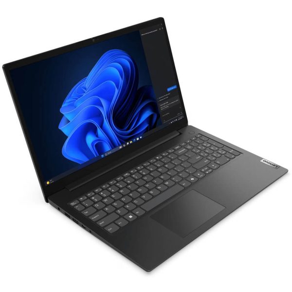 The laptop open, displaying the 15.6-inch Full HD screen and full-size keyboard.

