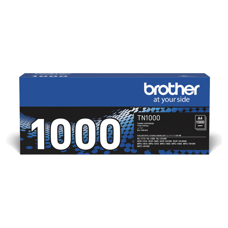 Brother TN-1000 Black Toner Cartridge – Approx. 1,000 Pages – product view