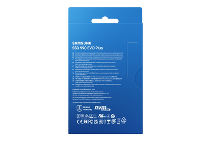 SAMSUNG MZ-V9S1T0BW 990 EVO Plus 1TB NVMe SSD - Read Speed up to 7150 MB/s; Write Speed to up 6300 MB/s; Random Read up to 850;0