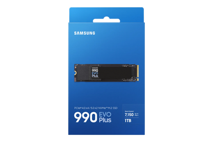 SAMSUNG MZ-V9S1T0BW 990 EVO Plus 1TB NVMe SSD - Read Speed up to 7150 MB/s; Write Speed to up 6300 MB/s; Random Read up to 850;0