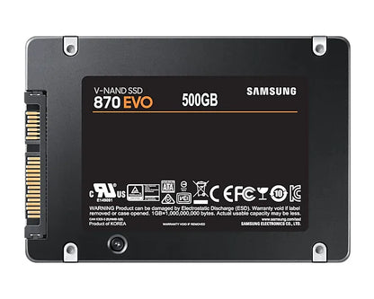 Samsung 870 EVO 500GB 2.5" SATA III SSD – High-Performance Solid State Drive for fast and reliable storage upgrade.