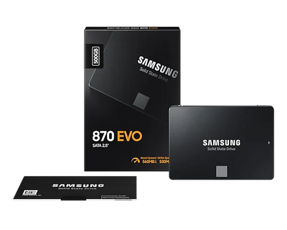 Samsung 870 EVO 500GB 2.5" SATA III SSD – High-Performance Solid State Drive for fast, reliable storage upgrades.