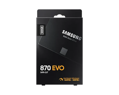 Samsung 870 EVO 500GB 2.5" SATA III SSD – High-Performance Solid State Drive for reliable storage and boosted speed.